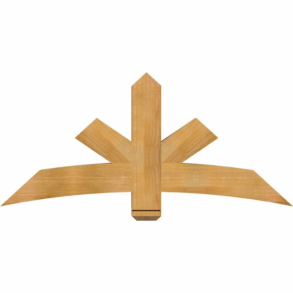 Ekena Millwork Alberta Rough Sawn Timber Gable Bracket, Western Red Cedar, 60"W x 27"H x 6"D x 6"F, 11/12 Pitch GBW060X27X0606ALB00RWR - main